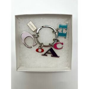 COACH Retro Y2K Bag Charm Keychain, Colorful Letters, EXTREMELY RARE